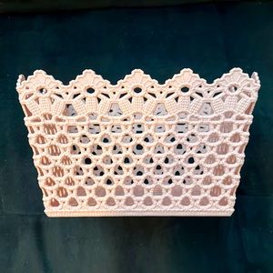Plastic Pink Lace Basket
